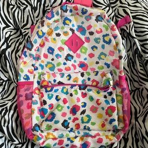 Backpack multi colored leopard